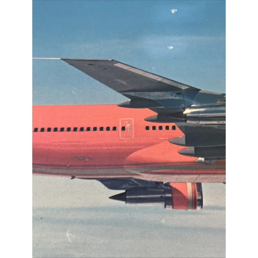 VTG Braniff Boeing 747 N605BN Orange Plane 18x24
